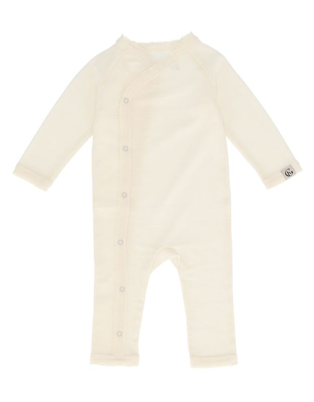 Vakke Ull Babydress, Varm Hvit - Gullkorn Design